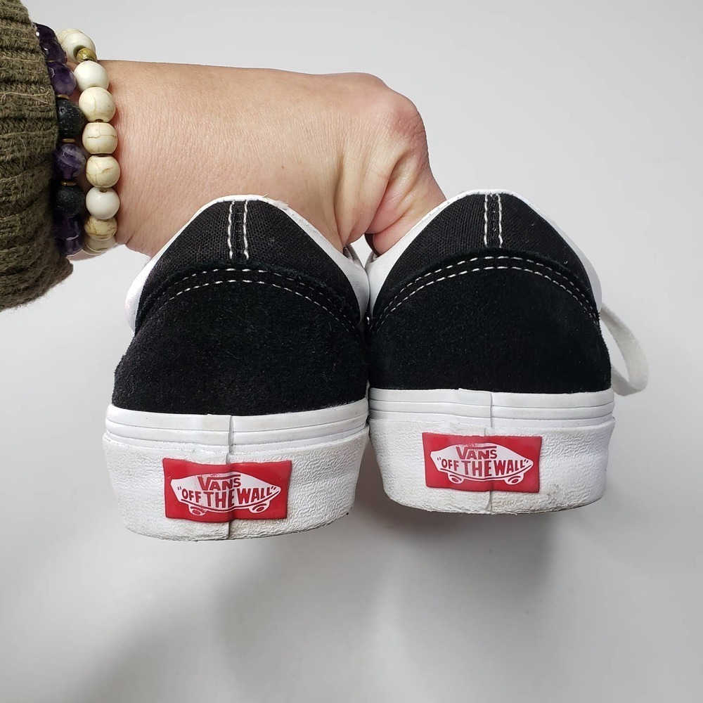 Vans Old Skool Skate Shoes Lace Up Women's 6.5 Black White Graphic Print - Picture 4 of 11